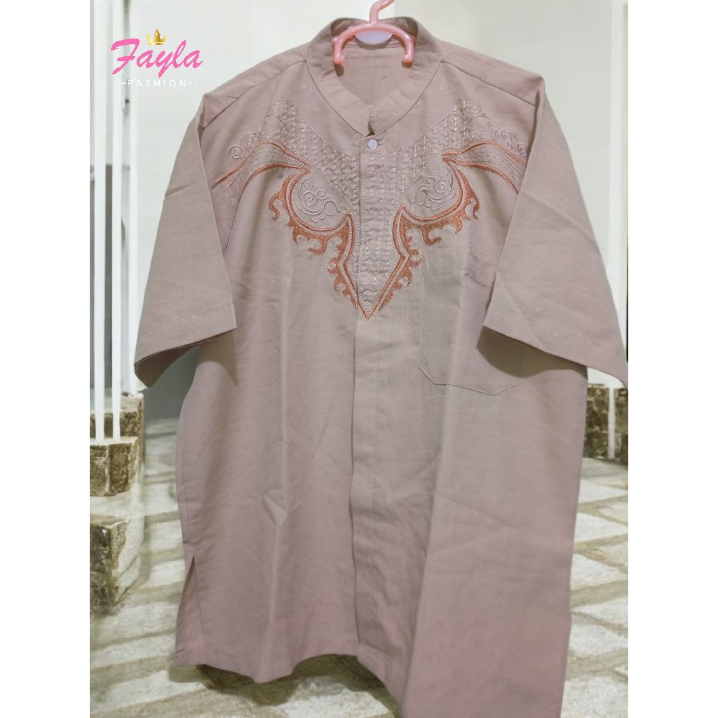 Baju Koko Pria Warna Cream