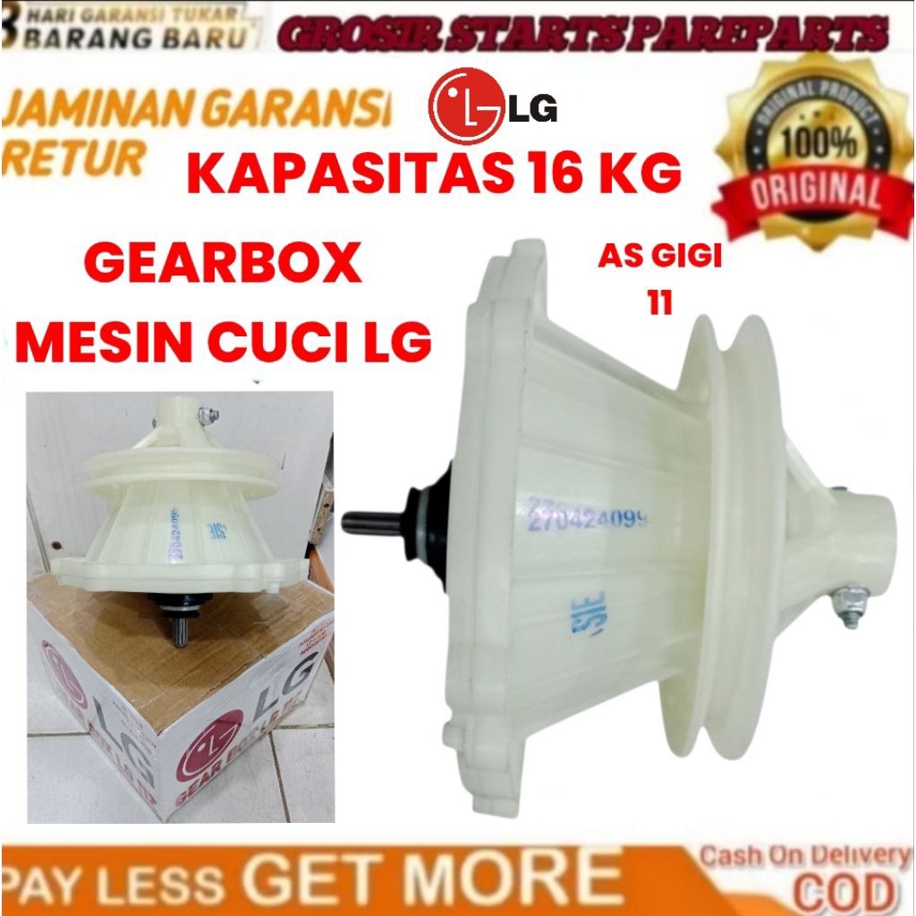 gearbox mesin cuci LG ORIGINAL (SIE) kapasitas 16KG mesin cuci 2 tabung