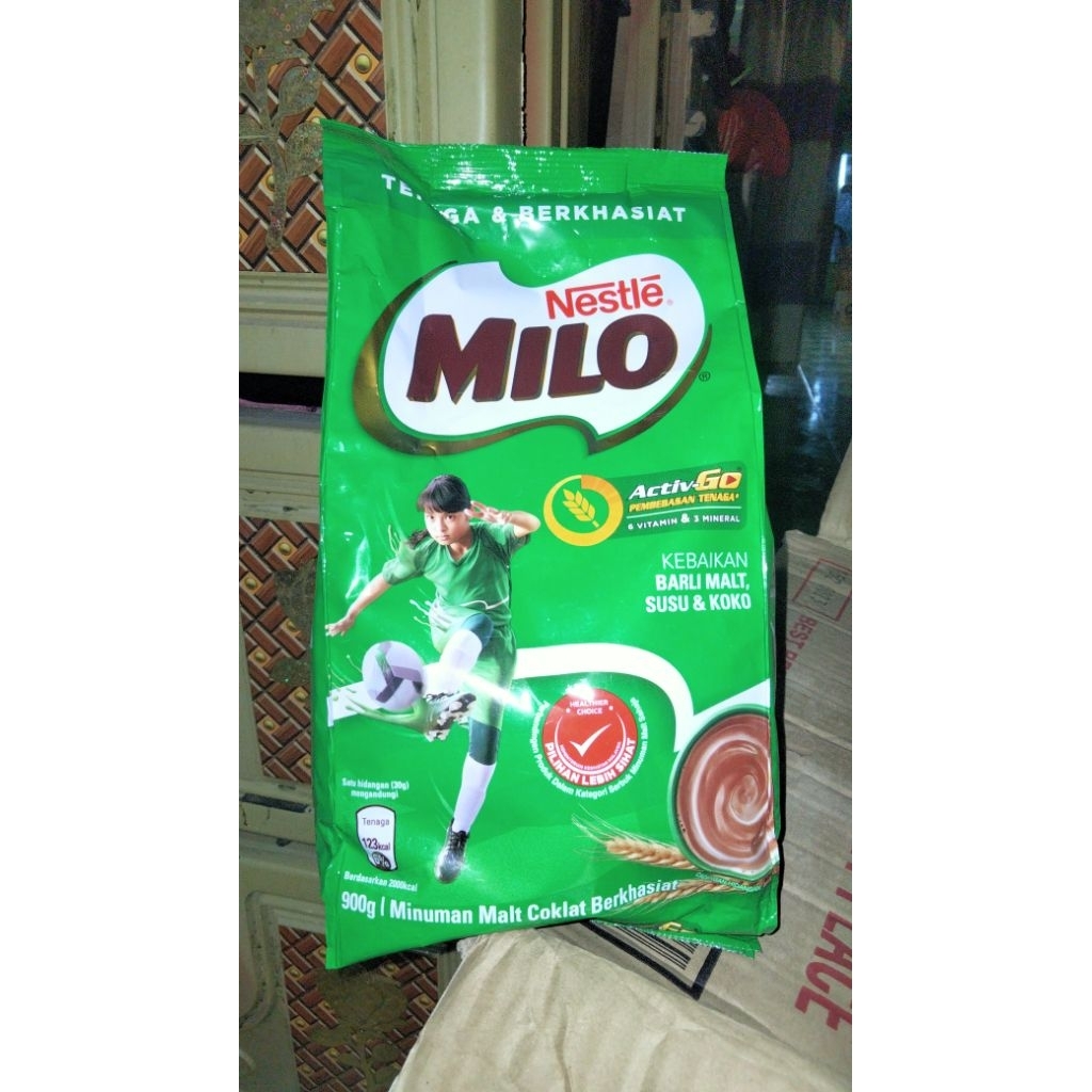 Milo Susu Coklat Minuman Bubuk Coklat Activ-Go Nestle Original 900g Malaysia