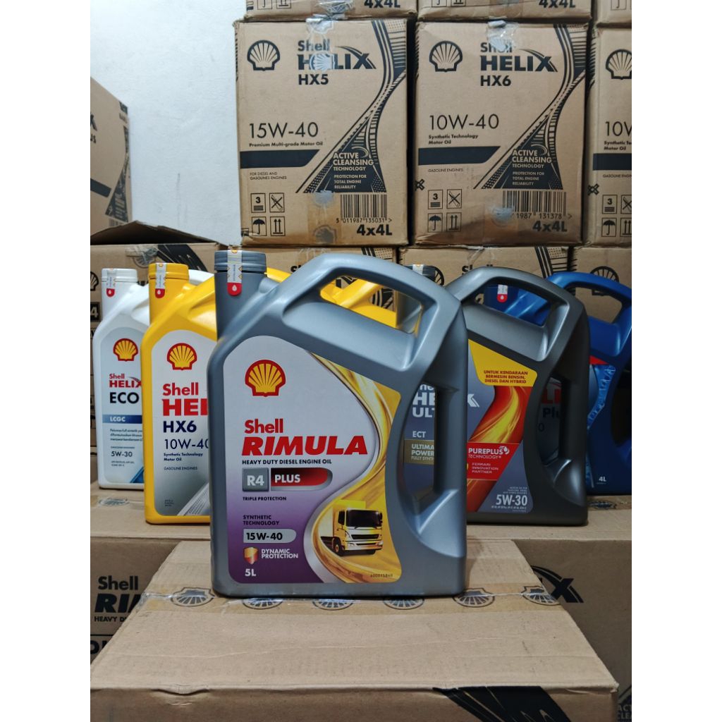 Oli Mesin Mobil Shell Rimula R4 Plus (5L)