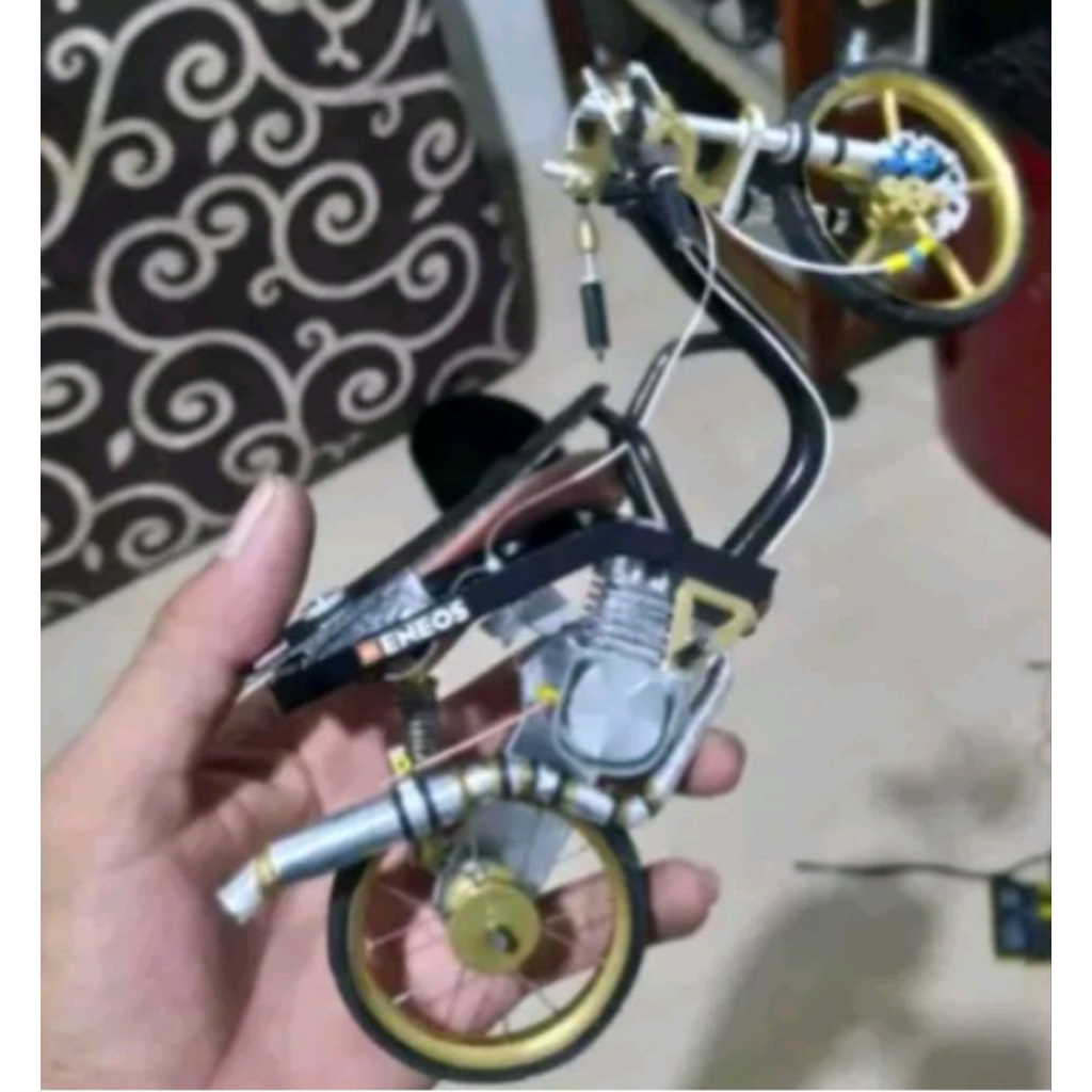 diecast miniatur motor drag Honda Vario 160 full set