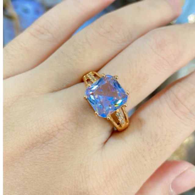 CINCIN BATU GIOK UNISEX TITANIUM EMAS