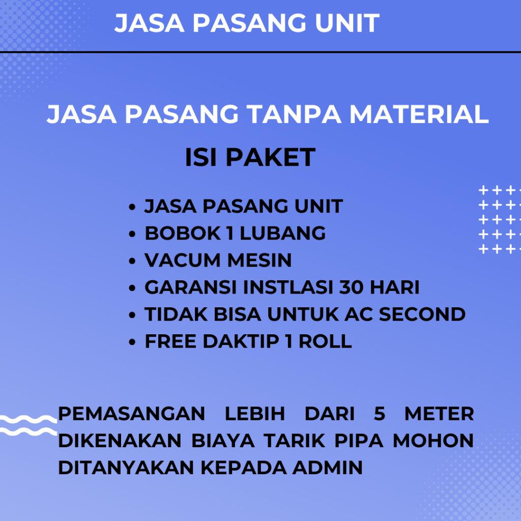 JASA PASANG AC BARU 1/2 - 2 PK
