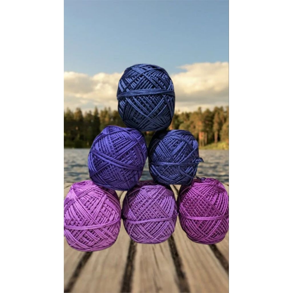 BENANG RAJUT POLY KILAP DAN DOP/POLYESTER D27/BENANG/RAJUT/BENANG RAJUT