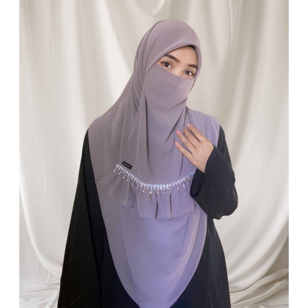 hijab ameena rain | segiempat set cadar AE