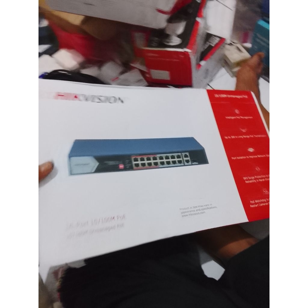 switch poe 16 port hikvision