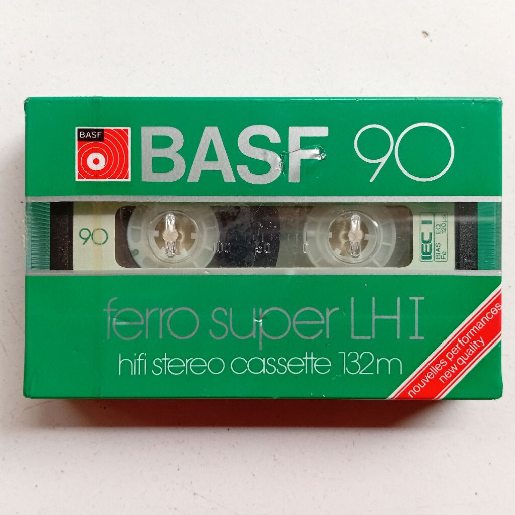Kaset Kosong BASF ferro super LH I 90 Type I (1981) Blank Cassette Tape Segel Nos