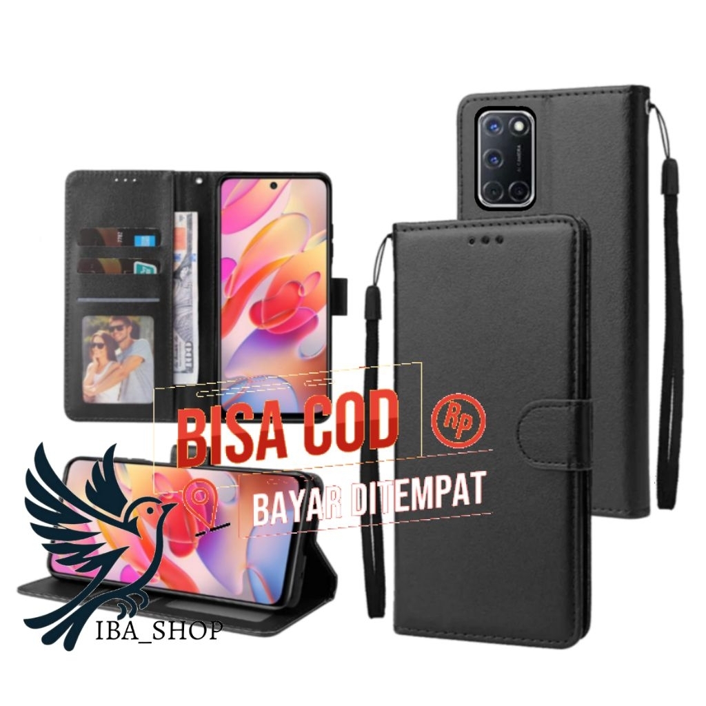 CASE HP OPPO A92/A52 - CASING DOMPET-FLIP LEATHER-SARUNG HP
