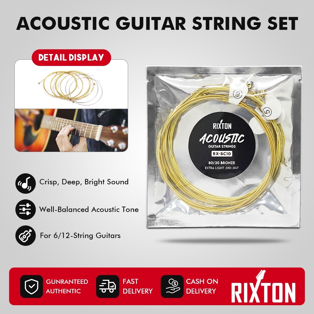 Senar Gitar Akustik High Carbon Steel Hex Core Set 6 Pcs Aksesori Gitar