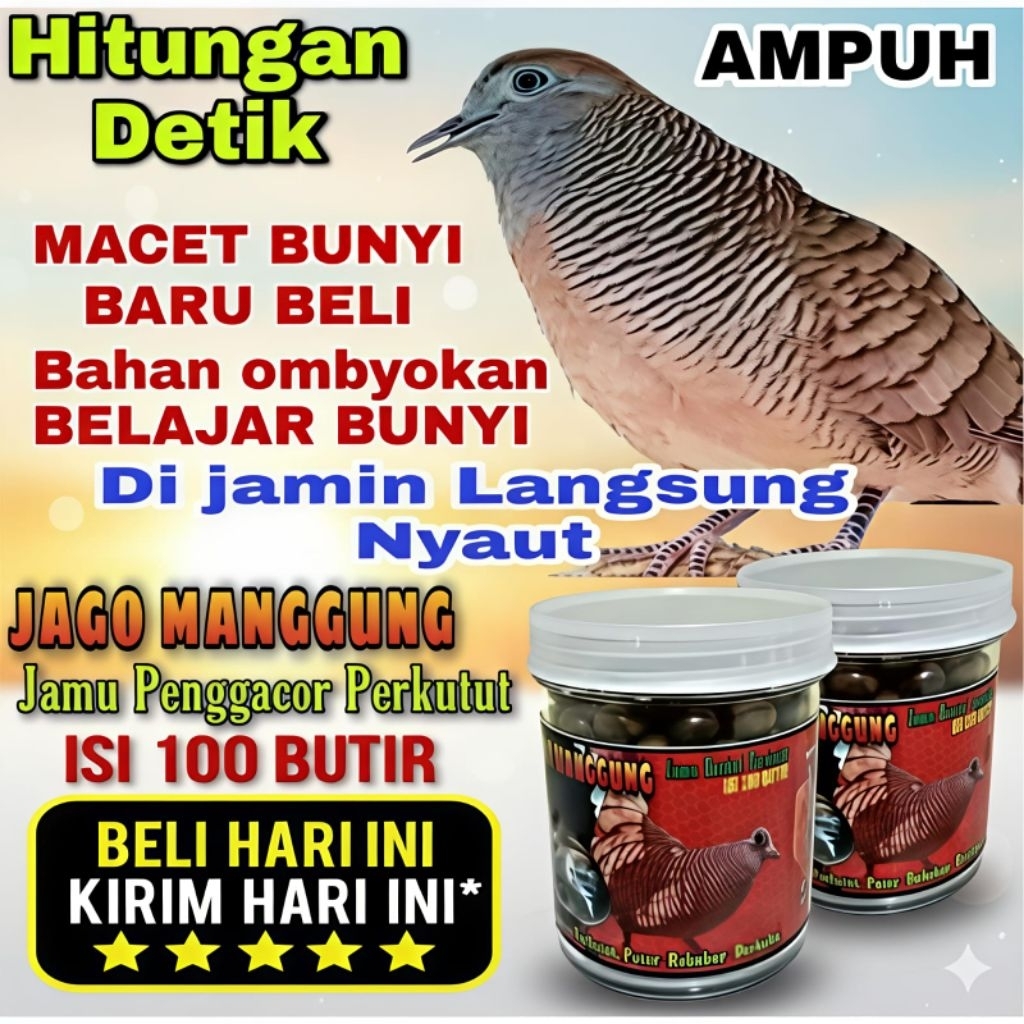 JAMU PERKUTUT JAGO MANGGUNG ISI 100 butir raja gacor jamu perkutut cepat gacor manggung bocor perkut