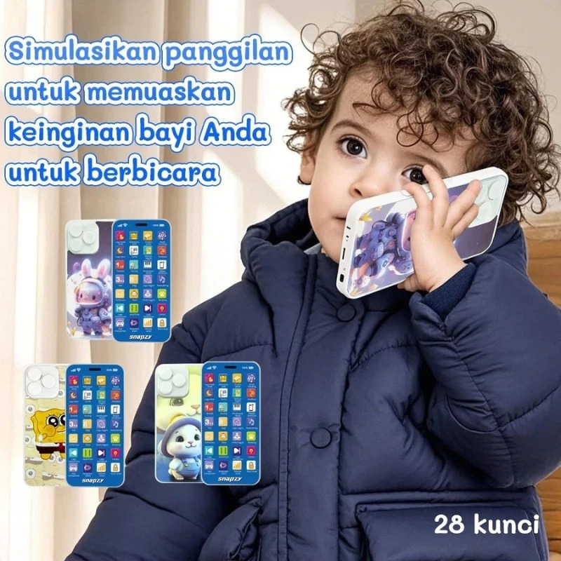 CUCI GUDANG BELLA MAINAN TELEPON HP IPHONE ANAK 28 / 36 TOMBOL ANAK MAINAN SMART HP ANAK ANAK MAINAN
