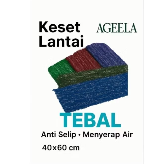 lap Keset lantai ukuran 40×60 tebal bahan menyerap air
