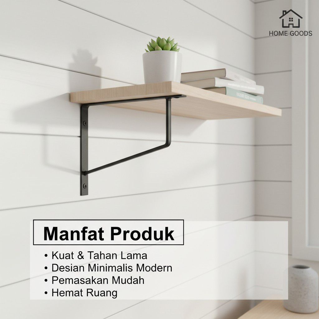 besi siku rak dinding bahan setrip plat dan besi 10 kuat dan presisi