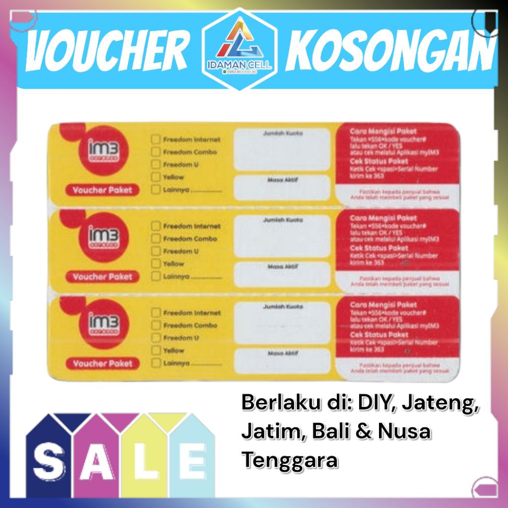 Voucher Indosat kosongan / voucher Kosongan Indosat oredo expired 2027