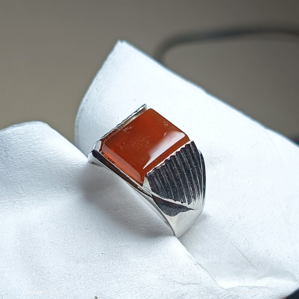 Bloom_Day Cincin Batu Sulaiman Madu Kotak Ring Monel