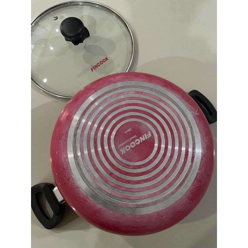 Panci Wajan Deep Wok Fincook Finest Cookware 24 cm + Tutup Kaca