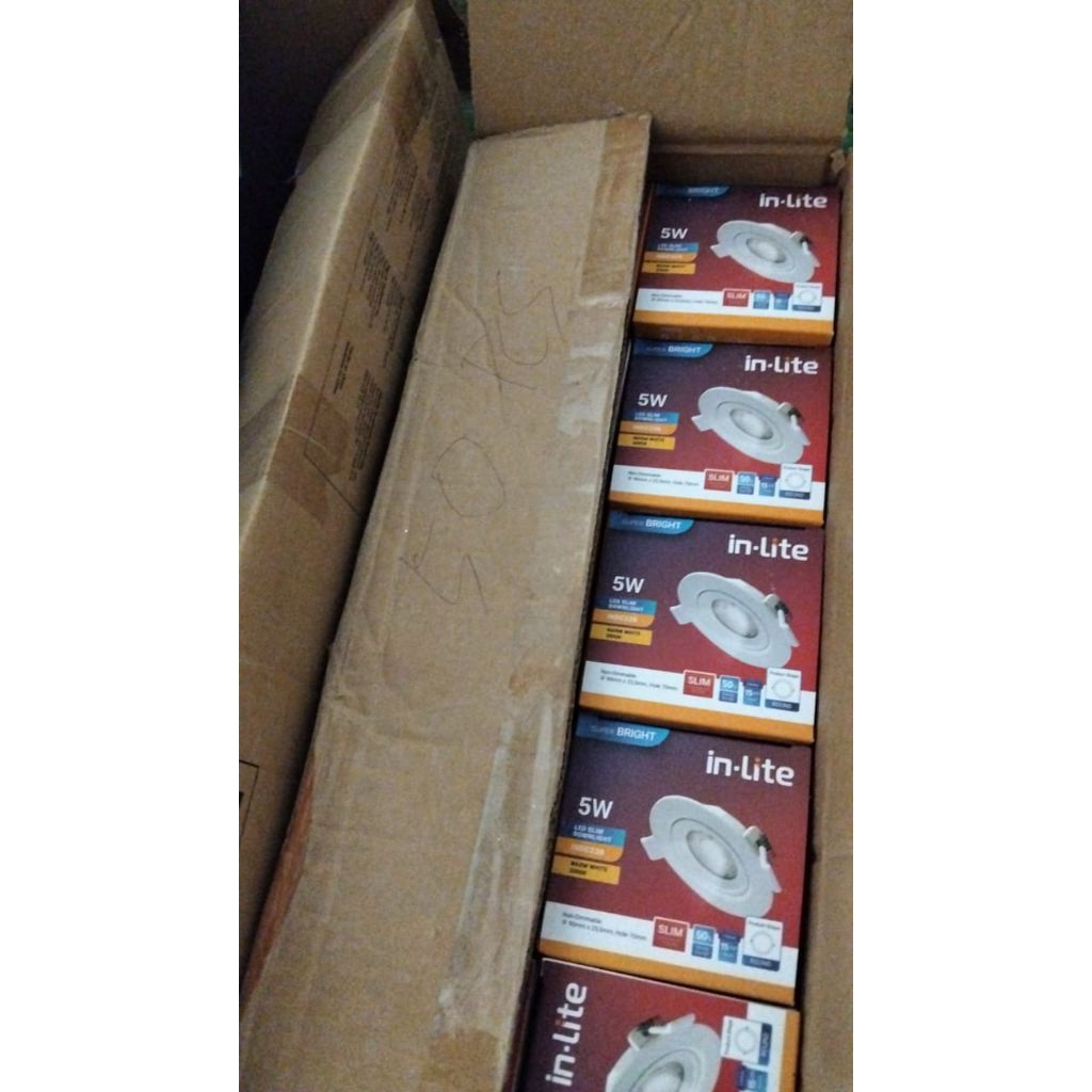 lampu downlight in lite 5 watt baru
