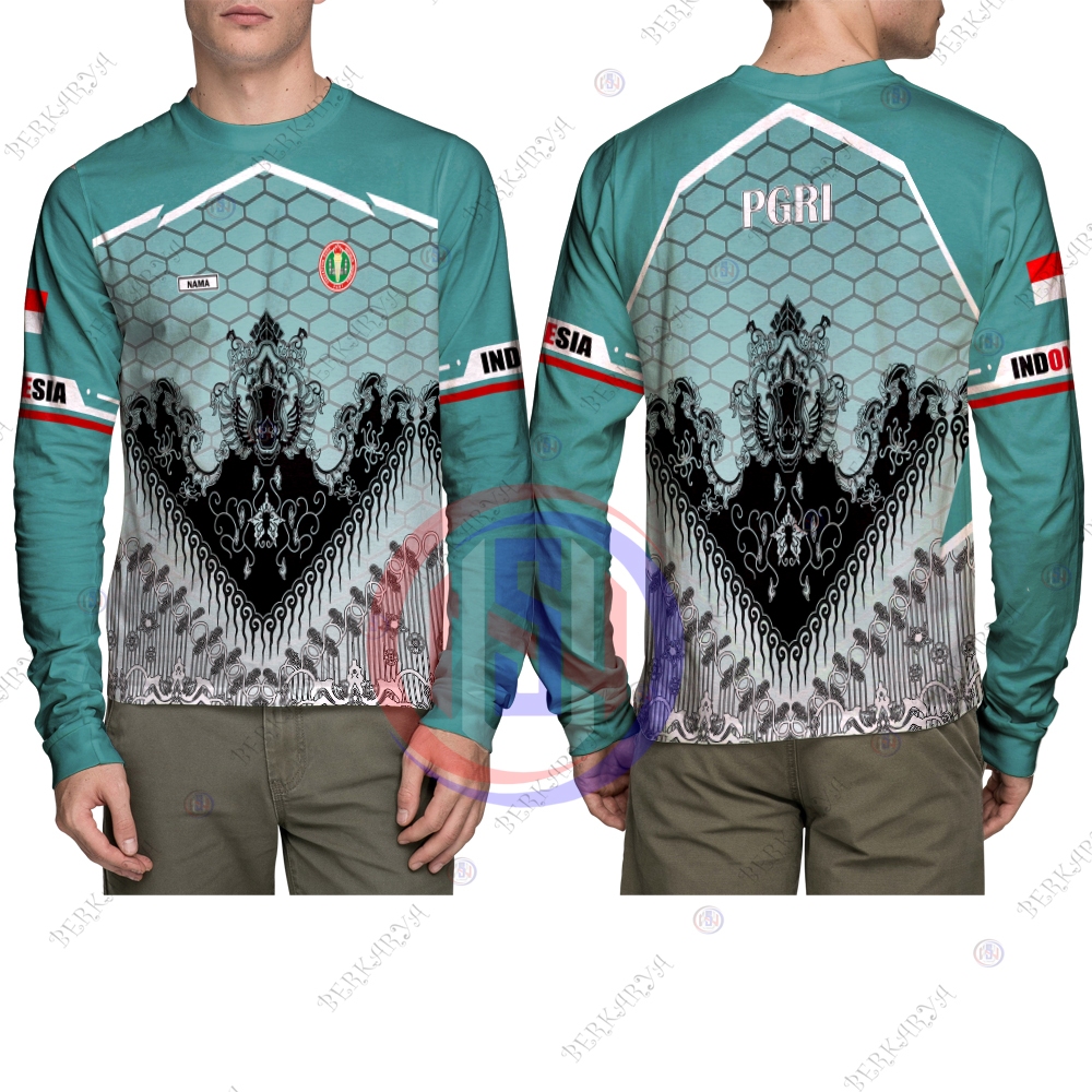 Kaos Jersey PGRI  Baju Kaos Batik PGRI Pria Guru Kaos Seragam PGRI baju guru pgri indonesia Printing