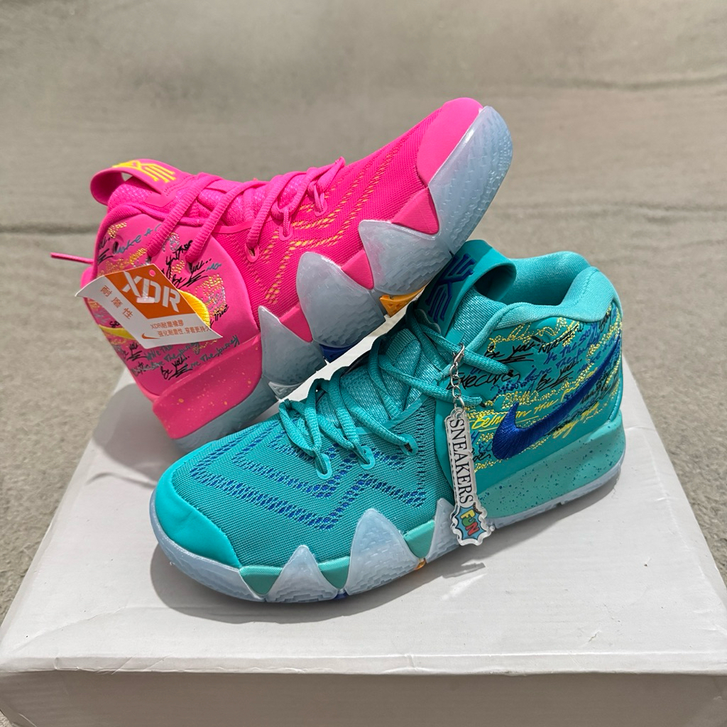 SEPATU BASKET KYRIE 4 NBA 2K18 TEAL PINK PREMIUM ORIGINAL