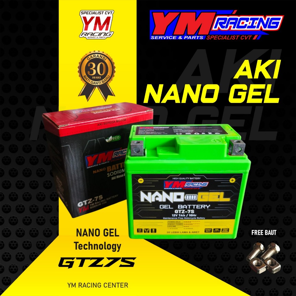 AKI NMAX GTZ7S NANO GEL TECHNOLOGY  / GEL BATTERY SODIUM ION / ACCU AEROX GTZ7S | ACU LEXY GTZ7S NAN