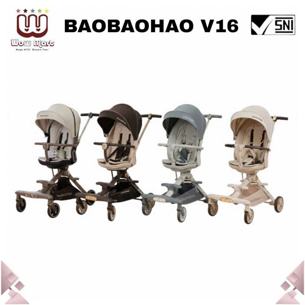 V16 Baobaohao Baby Stroller Deluxe Reversible Handle Cabin Size // Mainan Kereta Dorong Bayi Dua Ara