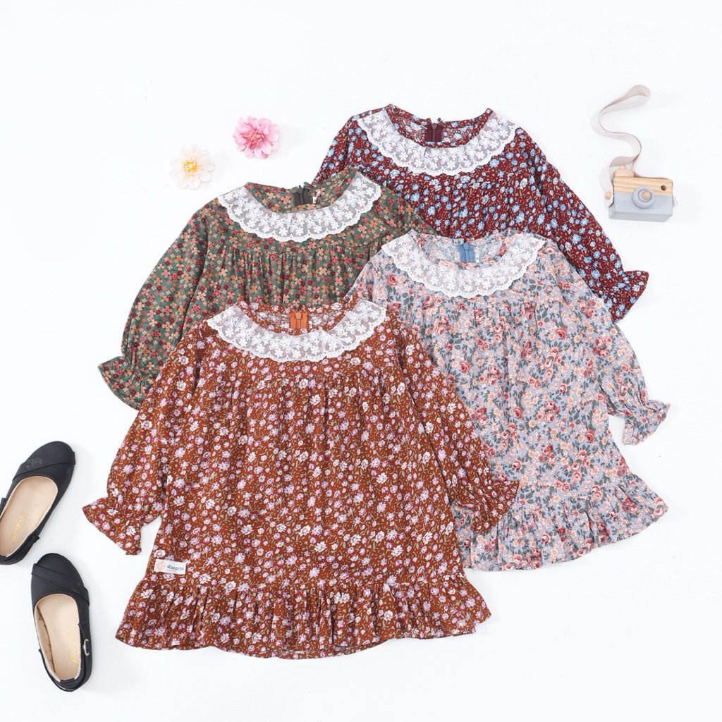 Calla Dress Kids By Happi Bi - Dress Atasan Tunik Anak Perempuan / Baju Anak Perempuan Korean Style 