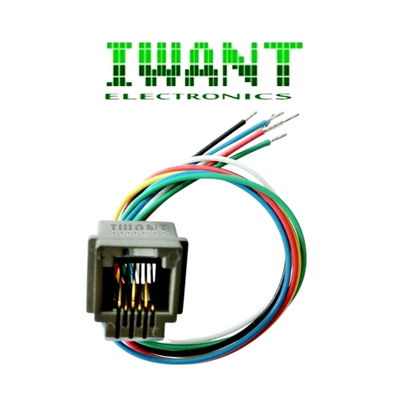 RJ11 6PIN SOCKET CABLE RJ11 6PIN SOKET KABEL 6KAKI