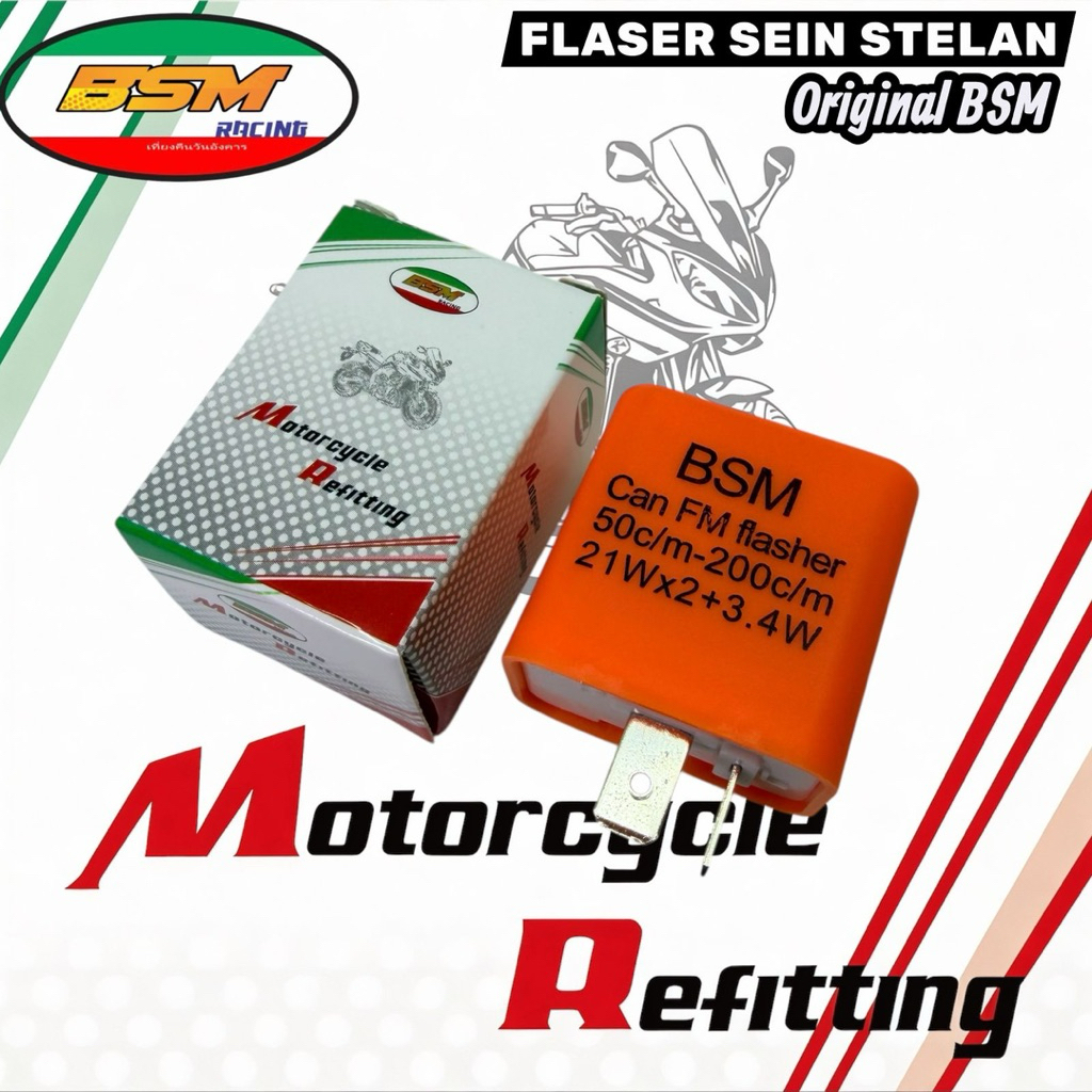 Flasher BSM Sein Hazard Bisa Diatur Kedip Cepat - Flaser Motor bisa untuk LED - Plaser Pelaser bisa 