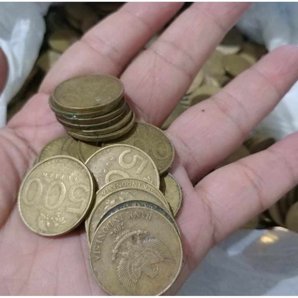Koin CB 500 Kuning Melati Kecil Koleksi Coin Kuno Jadul Langka Bekas