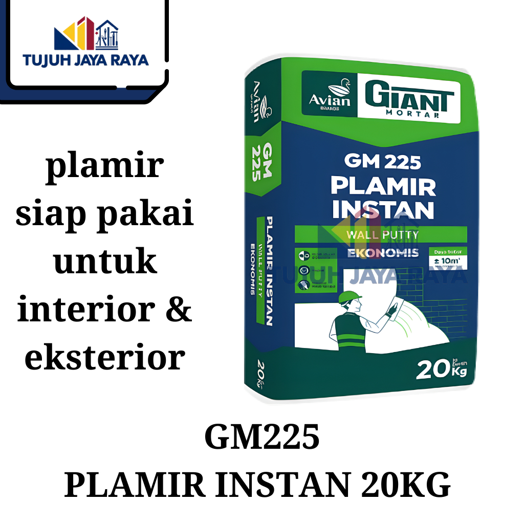 Giant Mortar GM 225 Plamir Instan 20kg dan 5kg