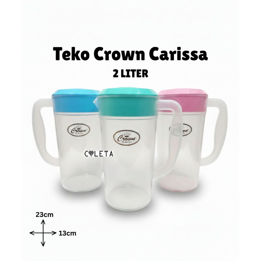 Teko Crown / Teko Carissa / Teko Air Plastik Besar 2 Liter / Eskan Plastik Besar 2 L