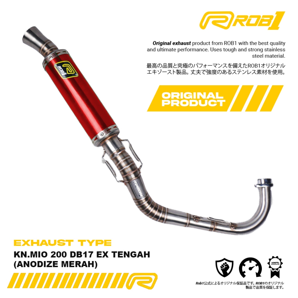 ROB1 Knalpot Mio 200 DB17 Ex Tengah Anodize