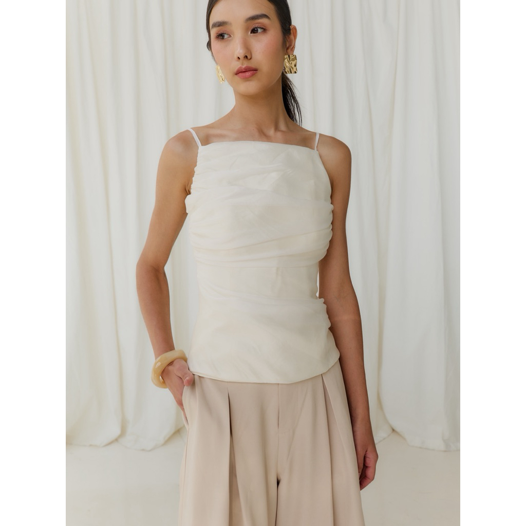 preloved nine studio - serene top in ivory