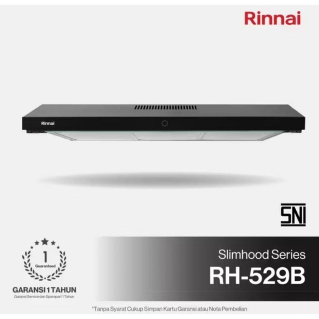 RINNAI Cooker Hood Penghisap Asap Dapur RH 529B 90cm