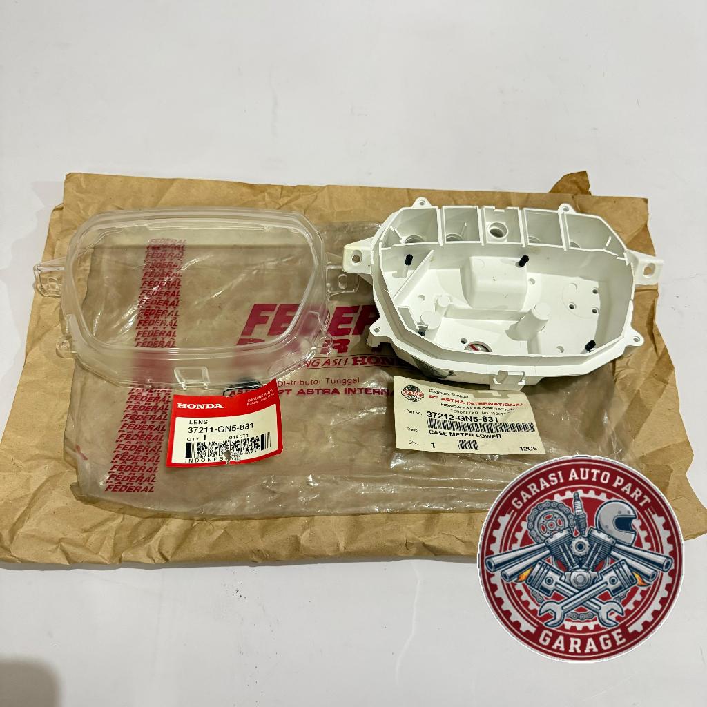 CASE METER, COVER MIKA TULANG SPIDO SPIDOMETER HONDA ASTREA GRAND ORIGINAL 37211-GN5-831 37212-GN5-8