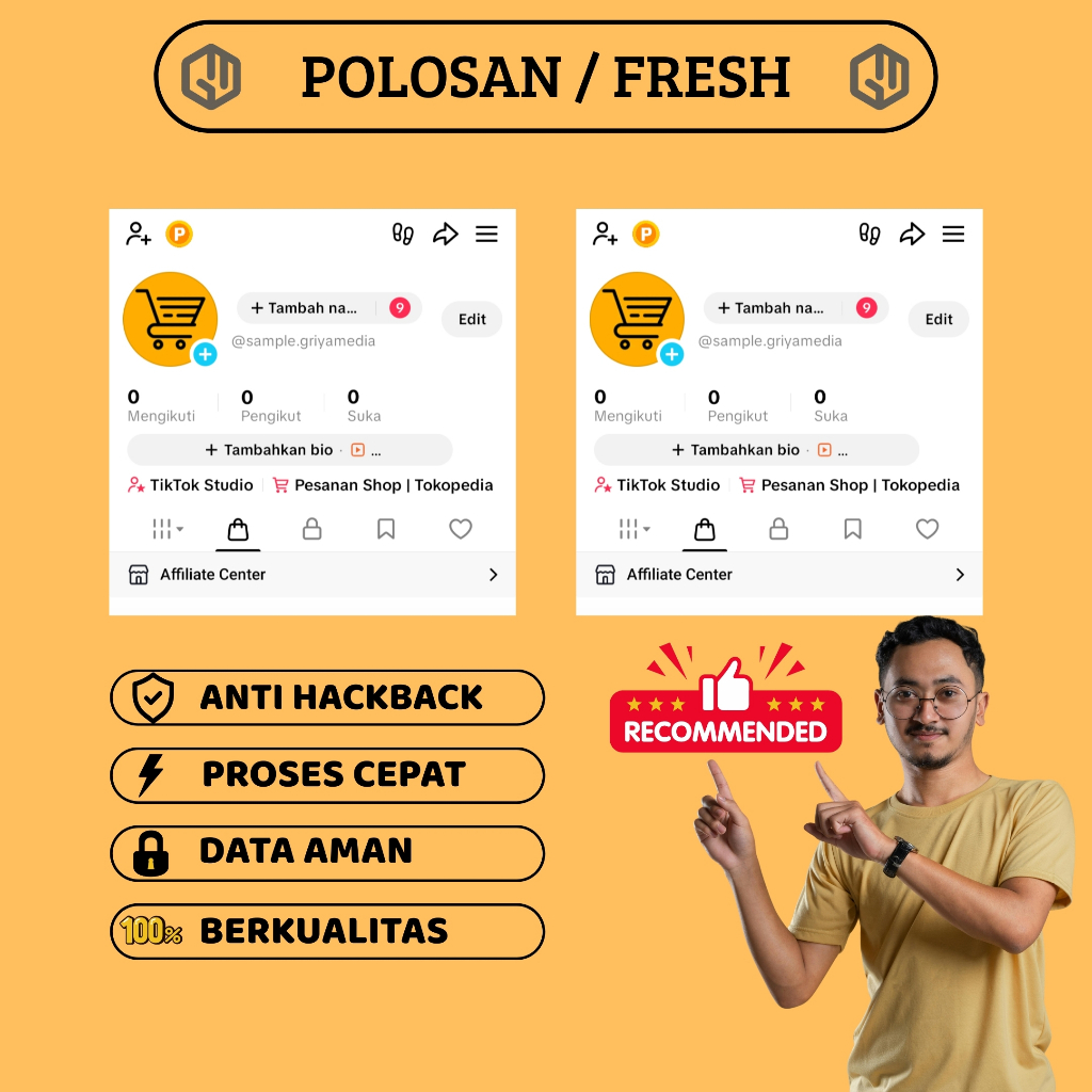 Akun TikTok Fresh Polosan Siap Pakai