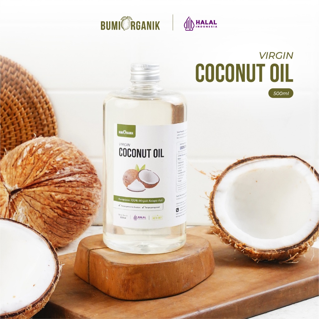 VCO VIRGIN COCONUT OIL 500ML BUMI ORGANIK / EXTRA VIRGIN OLIVE OIL / MINYAK KELAPA ASLI 100% / VCO O