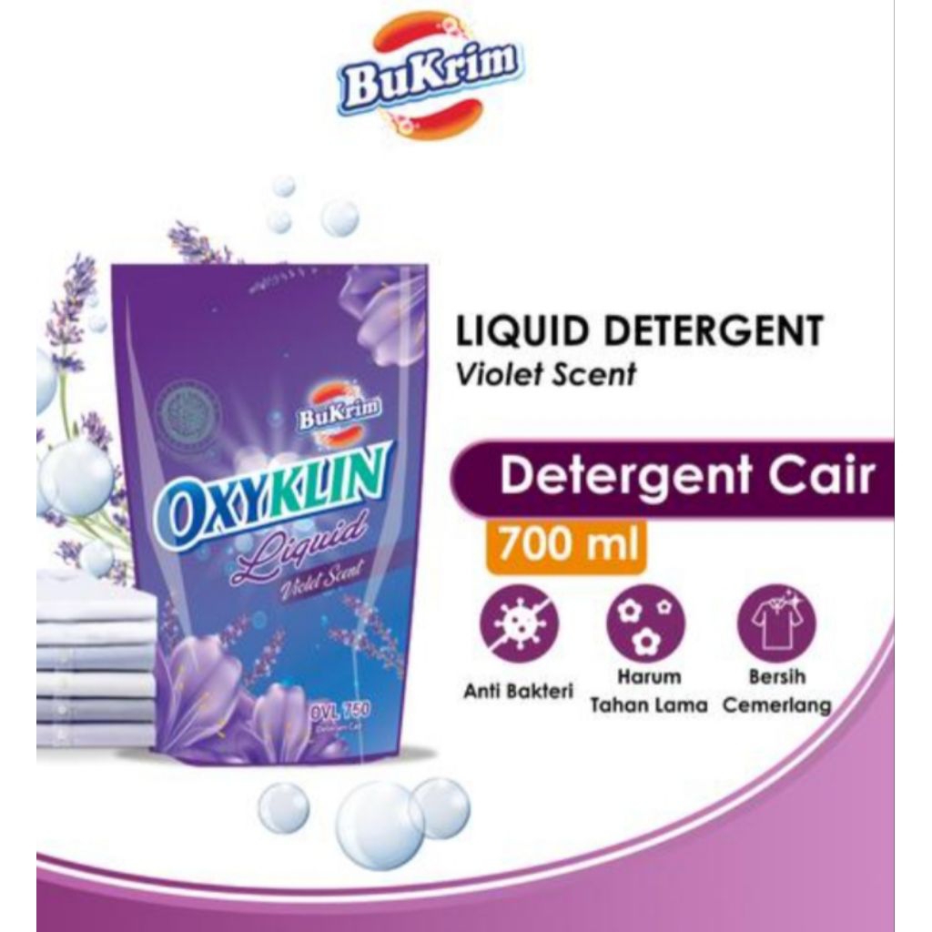 BuKrim Oxyklin Violet Scent Deterjen Cair 700ml