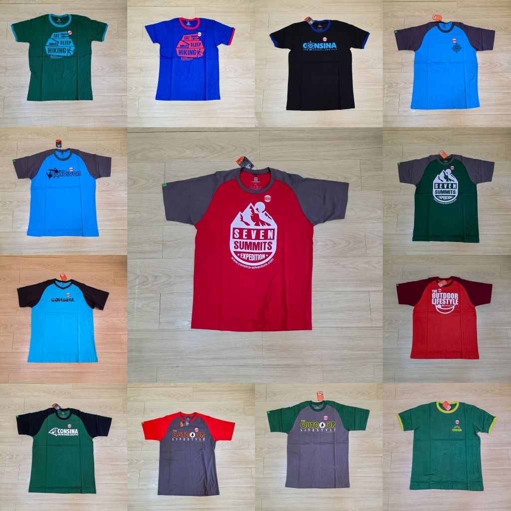 Kaos Outdoor Auntentik Consina Original Lengan Pendek