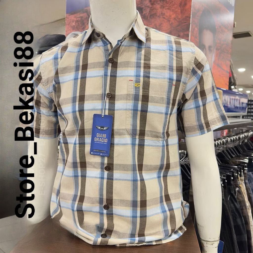 GIANI GRACIO ORIGINAL Kemeja lengan pendek pria