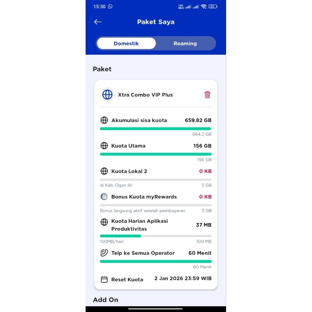 Kartu XL Combo VIP Diskon 70%