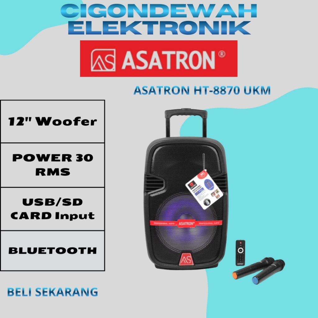 Asatron HT-8870UKM 12" Party Speaker