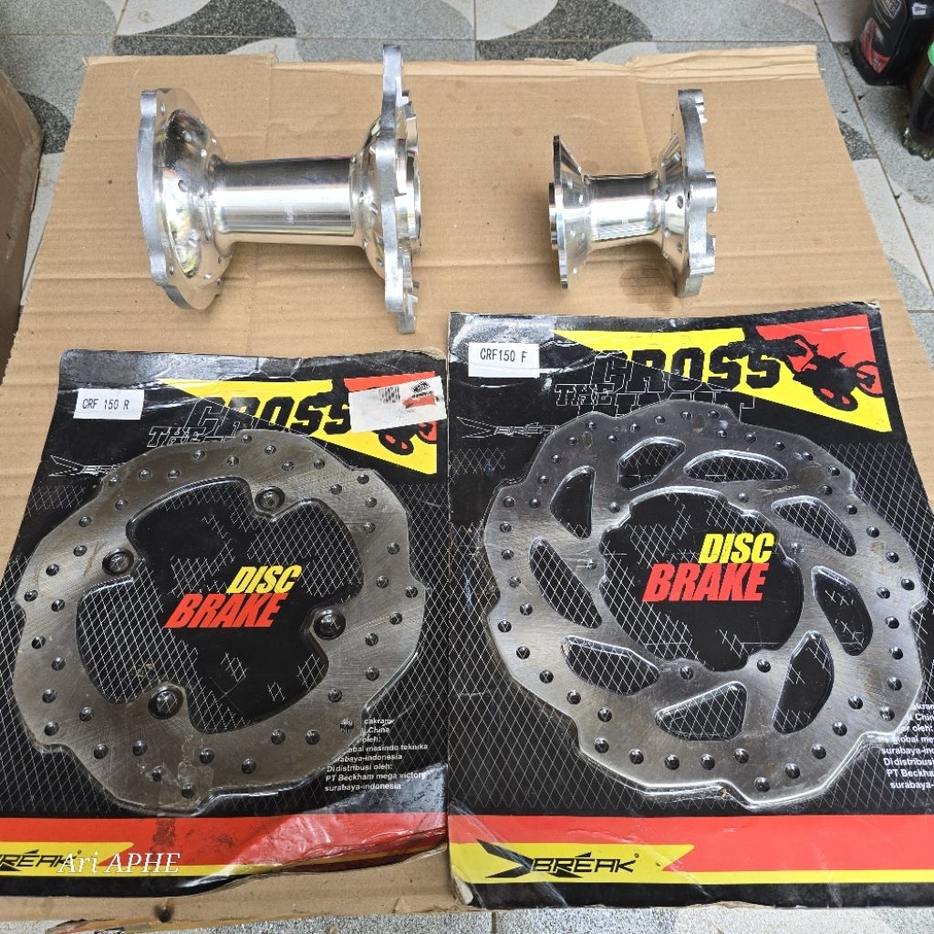 PROMO tromol chrom XBREAK depan belakang hole 36 set piringan cakram CRF150L CRF 150 LPROMO tromol c