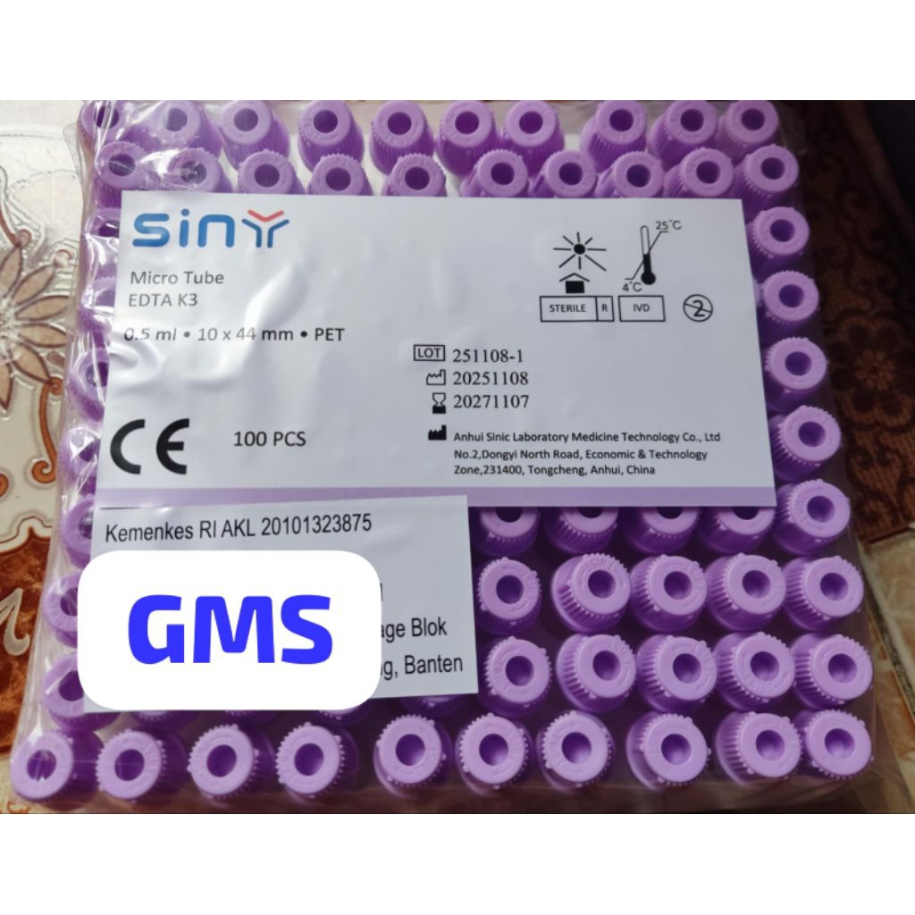 Micro Edta 0.5ml | Micro tube K3 Edta |Tabung Vacutainer Edta 0.5ml