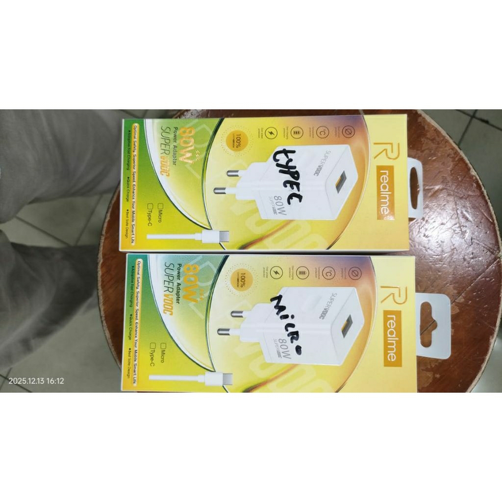 Charger Realme Fash Charging & Support VOOC Original 80 Watt