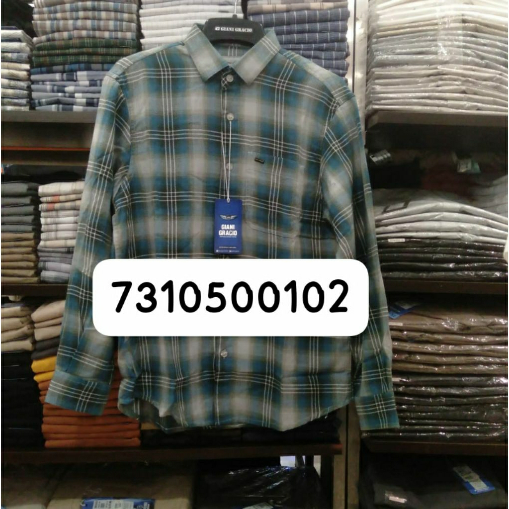 Kemeja Pria Motif Casual lengan panjang Giani Gracio