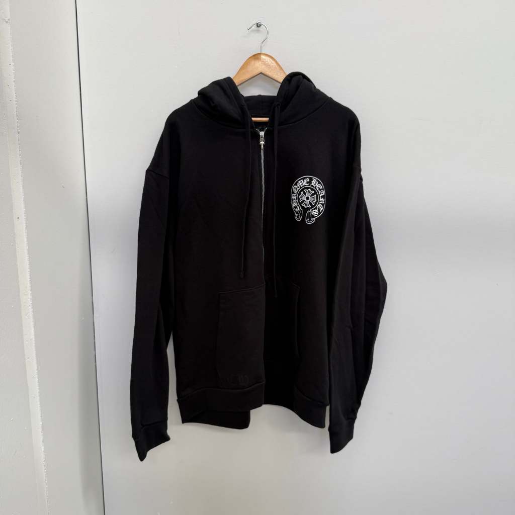 Chrome Hearts Horseshoe Floral Zip-Up Hoodie