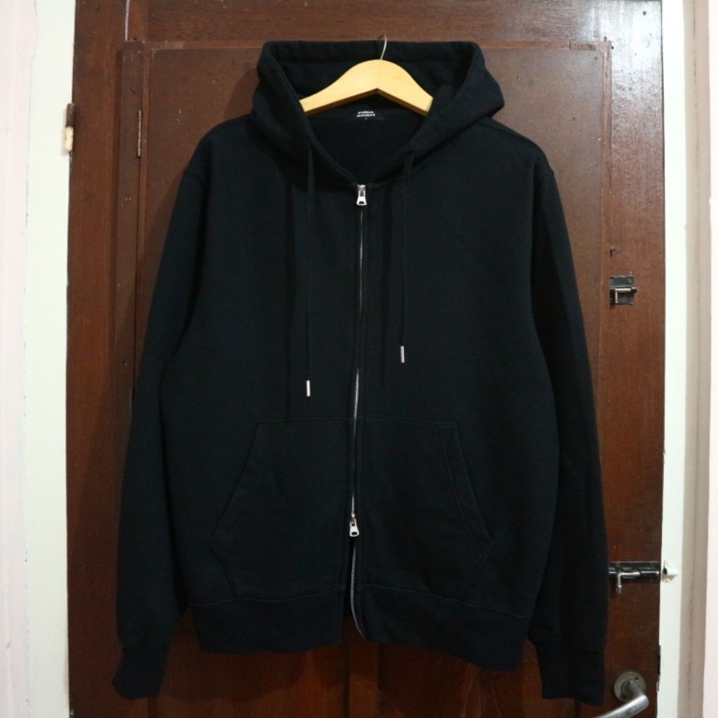 Musinsa Standard Basic Zip Black Hoodie