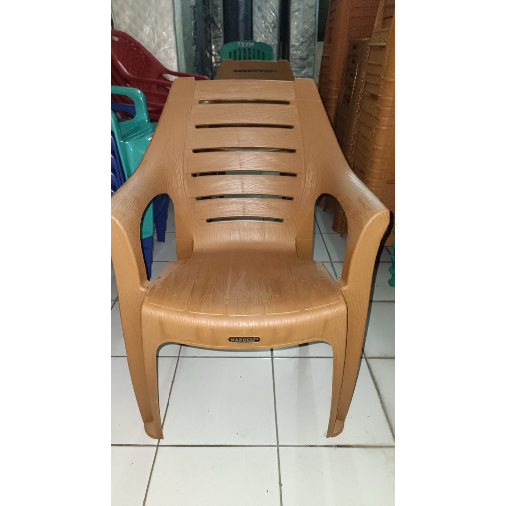KURSI PLASTIK SANTAI TINGGI NAPOLLY SERAT KAYU