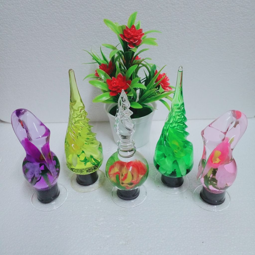 isi 5 pcs 3model hiasan pajangan dekorasi lemari kaca